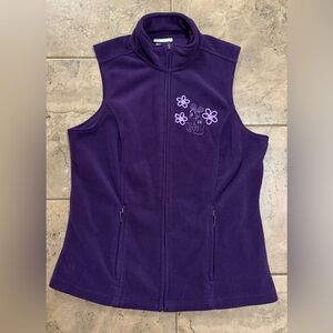 Disney Parks Disneyland Purple Mickey Fleece Vest – Women’s M – Authentic